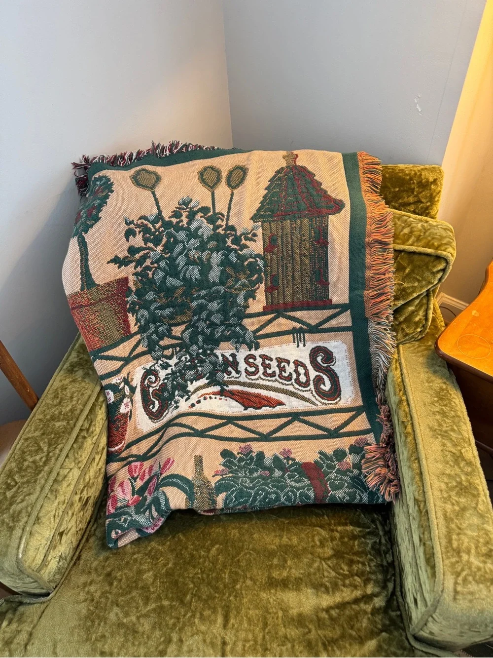 Garden Shelf Tapestry Throw Blanket